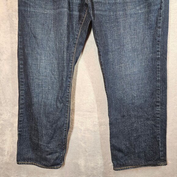 Old Navy Mens Straight Fit Jeans Size 38x30 Dark Wash Denim Comfortable Classic - Picture 7 of 11